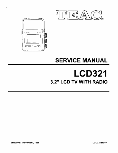 Teac Teac LCD321 Teac LCD321 service manual